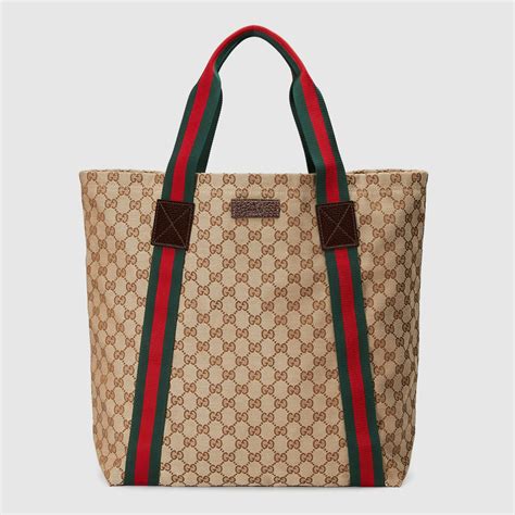 gucci gg canvas & leather high-top sneaker|Gucci canvas tote bag free.